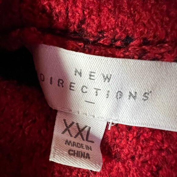 New Directions open Cape red and black with pockets size XXL NWT - Picture 2 of 5
